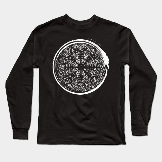 Norse protection sign, Aegishjalmur, viking Long Sleeve T-Shirt by Lenny241